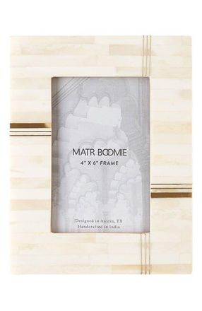 Matr Boomie Mukhendu Cream Picture Frame - Carved Bone, Brass Bar in White at Nordstrom, Size 4Ft 0In X 6Ft 0In