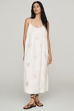 Farm Rio x Anthropologie 100% Cotton Bubble-Hem Midi Dress