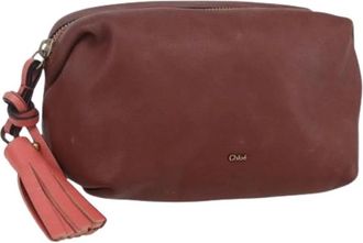 Chlo&eacute; Pre-owned Clutches, female, Brown, Size: ONE SIZE Pre-owned Zip clutch