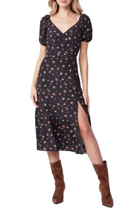 Paige Gjelina Faux Wrap Dress In Black Multi