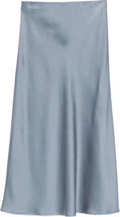 Le Tricot Perugia Geplooide A-lijn Rok - Dames - Midirokken - Blauw - S - Rokken