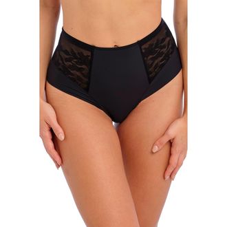 Fantasie Illusion High Waist Briefs in Black at Nordstrom, Size Xx-Large
