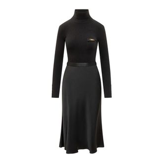 Elisabetta Franchi Dames, Jurken, Zwart, Maat: XS Viscose