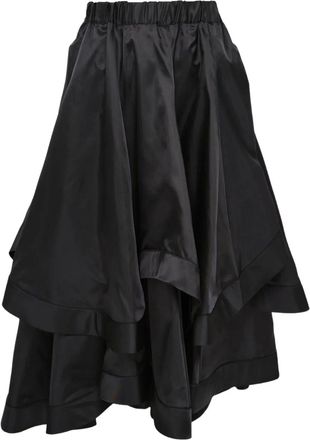 Comme Des Garçons Twill midi-rok - Zwart