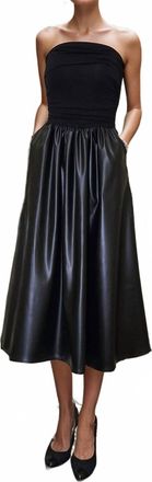 Vava Mimi Vegan Leather Tube Dress In Black