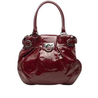Ferragamo Pre-owned Patent Leather Handbag - Dames - Pre-owned - Rood - Maat: ONE Size Leer