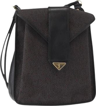 Saint Laurent Pre-owned Cross Body Bags, female, Gray, Size: ONE SIZE Pre-owned Plastic Shoulder Bag