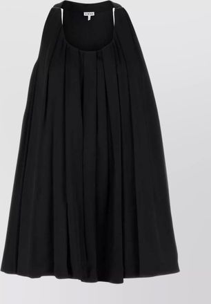 Loewe satin mini dress sleeveless halter neck pleated