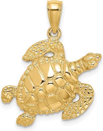 Diamond2Deal 10k Yellow Gold Turtle Pendant