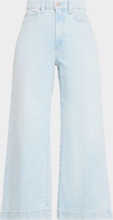 Paige Harper High-Rise WIde-Leg Ankle Jeans