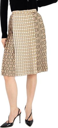 Burberry Ladies Contrast Graphic Print Pleated Skirt, Brand Size 10 (US Size 8)