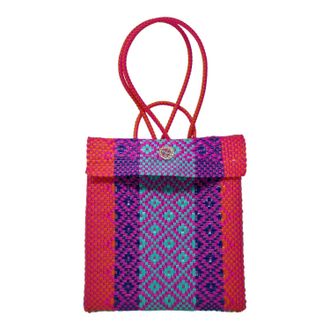 Lola's Bag Womens Small Handmade Colorful Backpack In Pink Multi
