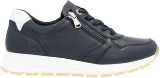 Remonte Blauwe Odeon Sneaker Stijlvol Comfortabel - Dames - Sneakers - Blauw - 42 EU - Leer - Schoenen