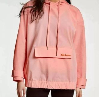 Juicy Couture Hoodie Womens Pink Long Sleeve Pullover Oversized JDM835
