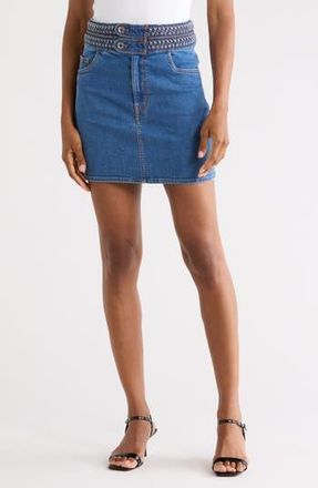 Derek Lam Stella Braided Denim Miniskirt in Pacific at Nordstrom Rack, Size 23