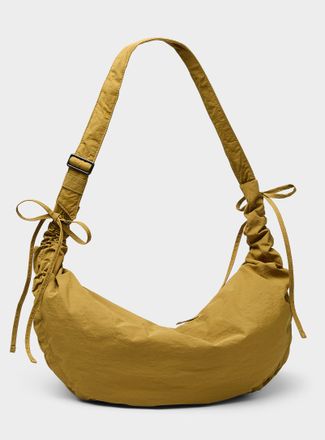 Le 31 Mens Large half-moon crisp fabric shoulder bag Imported from Seoul