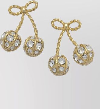 Valentino Garavani twisted crystal embellished hoop earrings