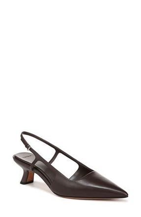 Vince Bianca Slingback Pointed Toe Pump in Ganache at Nordstrom Rack, Size 9