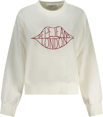 Pepe Jeans London Bianco Katoenen Dames Sweatshirt