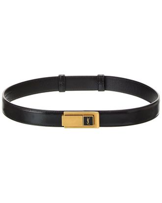 Saint Laurent Charniere Buckle Leather Belt