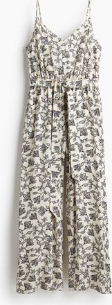 H&M Jumpsuit mit Bindegürtel - Beige