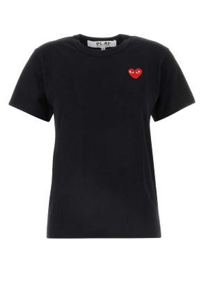 Comme Des Gar&ccedil;ons Black Cotton T Shirt