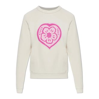 Kenzo Sweatshirts, female, Beige, Size: L Printed Sweatshirt