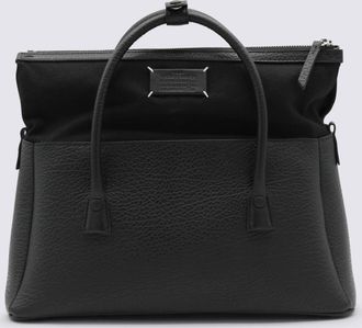 Maison Margiela Black Leather Top Handle Bag