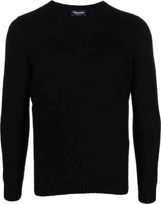 Drumohr Black Crew Neck Sweater