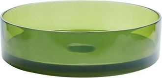 Beliani Beliani - Bathroom Countertop Round Wash Basin Solid Surface Semi-Transparent 360 mm Green Tolosa