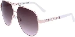 Guess Burgundy Pilot Ladies Sunglasses GF00033 28T 59
