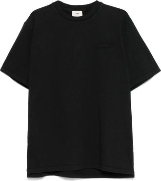 Autry Zwart Crew Neck Logo Patch T-shirt - Heren - T-shirts - Zwart - S - Katoen - Tops