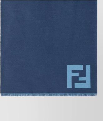 Fendi virgin wool logo-pattern scarf