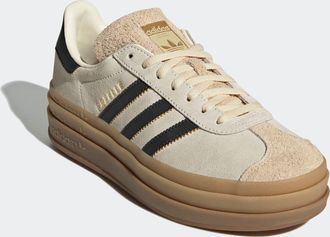 adidas Sneaker ADIDAS ORIGINALS GAZELLE BOLD, Damen, Gr. 38,5, cream wei&szlig;, core schwarz, sand strata, Leder, Schuhe Sneaker