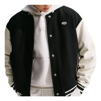 Nike (WMNS) Nike x Caitlin Clark Varsity Jacket Black Pale Ivory JA1575-010