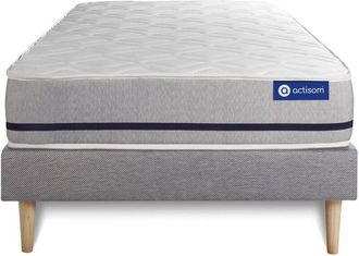 Actisom Actisom - Somier Gris + Colch&oacute;n Con L&aacute;tex Y Espuma Viscoel&aacute;stica 80 X 190