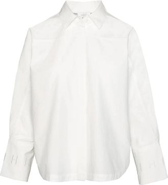 H&eacute;st Witte Geweven Blouse Top Shirt - Dames - Overhemden - Wit - 2XL - Katoen - Overhemden