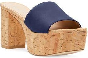 Stuart Weitzman Squarehigh Platform 95 Slide Sandal in Nice Blue at Nordstrom Rack, Size 10.5