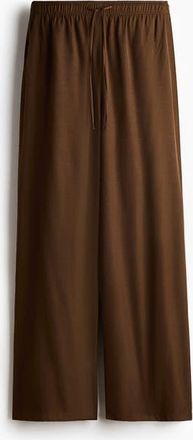 H&M Wide Drawstring Trousers in Dark Khaki Green at Nordstrom, Size Xx-Large