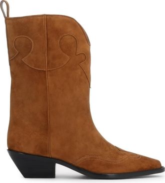Kazar Zavia Enkellaarsjes - Dames - Cowboylaarzen - Bruin - 37 EU - Leer - Schoenen