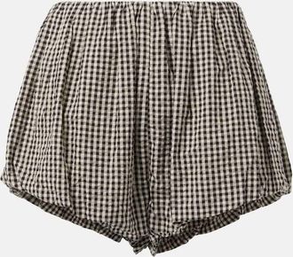 Possé Shorts Aurelia in cotone a quadretti