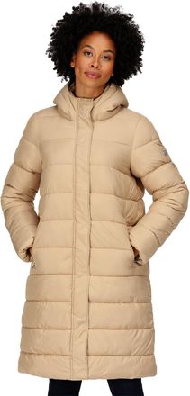 Regatta Womens Bodie Long Line Hooded Padded Jacket Coat - Oat - 8