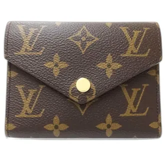Louis Vuitton Brown Canvas Wallet (Tri-Fold) (Pre-Owned)