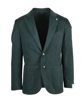 L.B.M. 1911 Washed Canvas Jacket with Tailored Fit and Button Closure