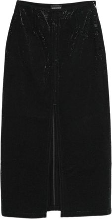 Emporio Armani Geplooide Midi Rok - Dames - Midirokken - Zwart - XS - Rokken
