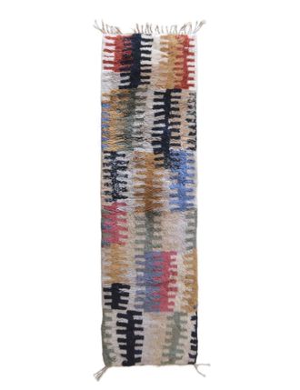 AFK Living Alfombra corredor marroqu&iacute; de lana multicolor 87 x 303 cm