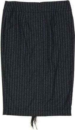 Brunello Cucinelli Womens Gray Virgin Wool Long Skirt