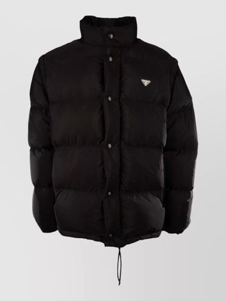 Prada padded jacket high collar drawstring hem