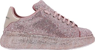 Philipp Plein Suede Runner Full Strass - Dames - Sneakers - Roze - 36 EU - Leer - Schoenen