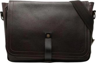 Louis Vuitton Pre-owned Utah Omaha - Heren - Vintage Schoudertas - Bruin - ONE Size - Leer - Vintage
